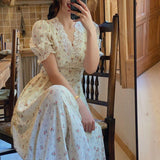 Vintage Floral Lace Dress - SEOUL STYLEZ
